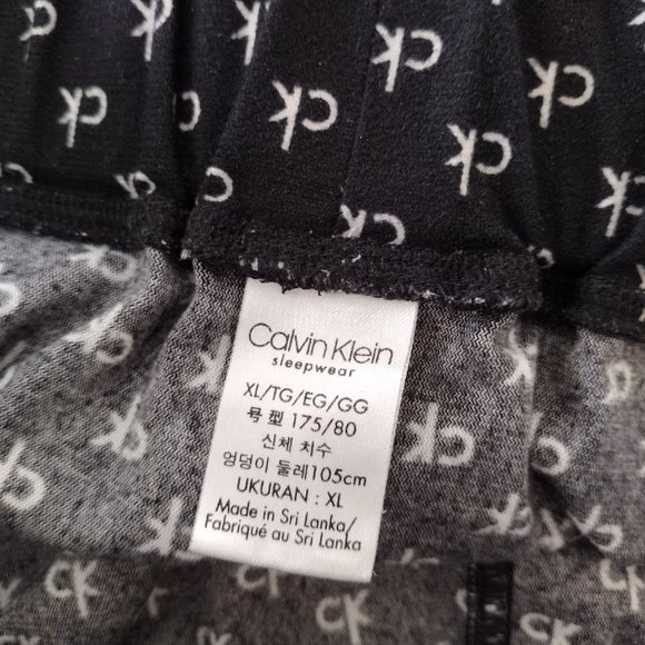 Calvin Klein Black and White CK Logo Pajama Shorts Size XL - Picture 9 of 9
